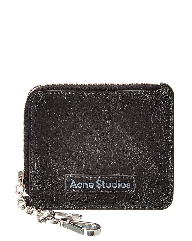 Personalized wallets for keeping family photos safe -Acne Studios Leather Card Case