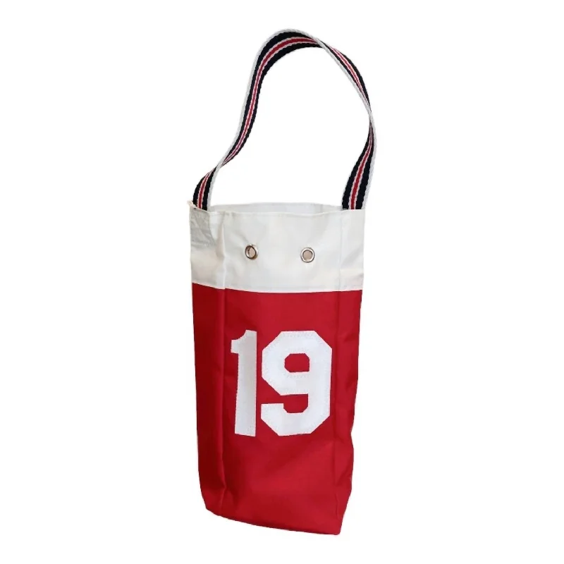 Personalized keychains with charm -Flagstick Wine Bag In Red