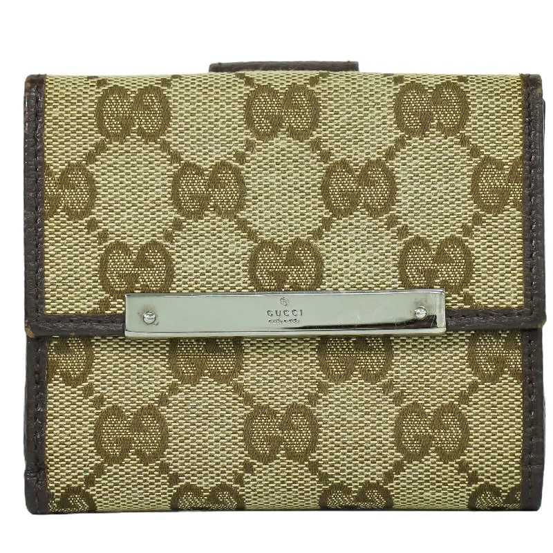 Women’s wallets with ID window -Gucci Gg Canvas  Canvas Wallet  (Pre-Owned)