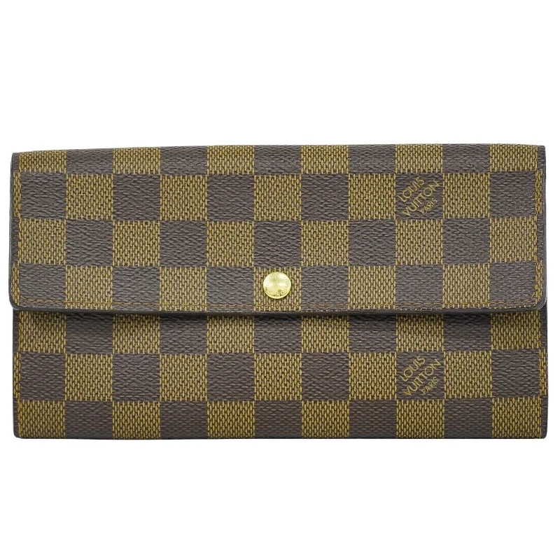 Wallets with built-in coin pouches for organization -Louis Vuitton Sarah  Canvas Wallet  (Pre-Owned)