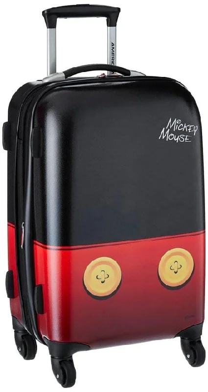 Suitcase with organizational pockets-American Tourister Disney Mickey Mouse Pants Hard-side Spinner 28"