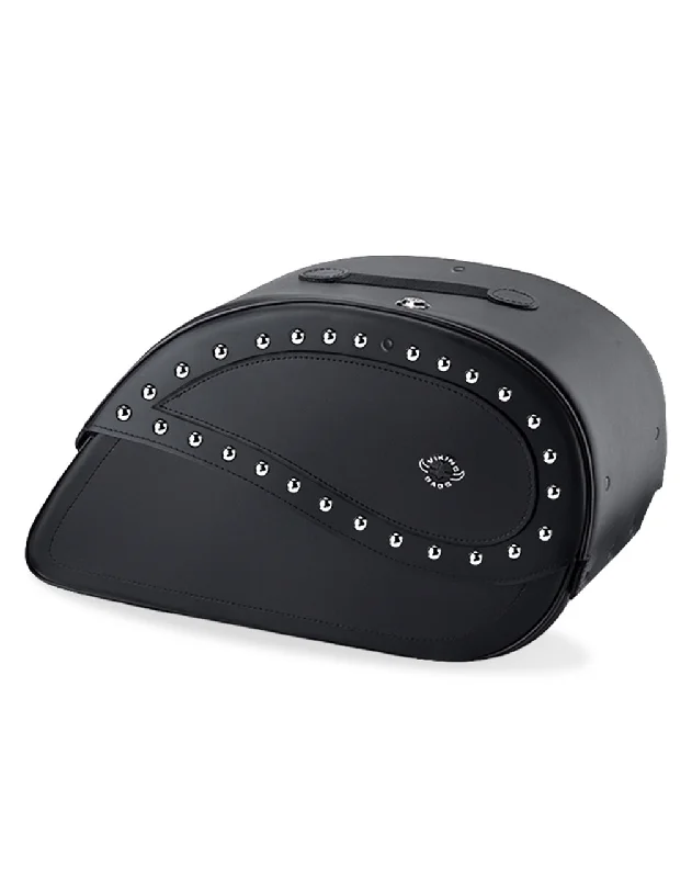 Best stock trading platforms-30L Ultimate Large Universal Studded Leather Motorcycle Saddlebags