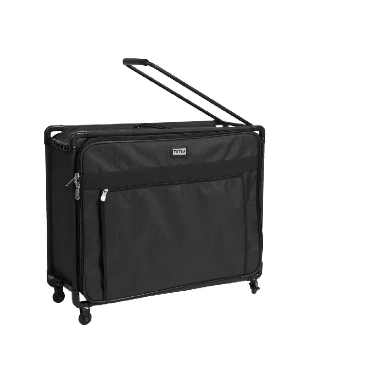 Suitcase with sleek straps-Tutto Large Checked 28" Suitcase