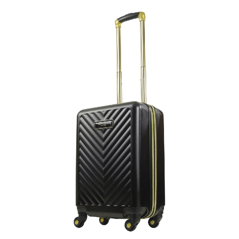 Suitcase with bold designs-Addie 22" Hardside Spinner Luggage, Black