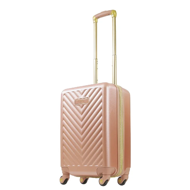 Suitcase with extra padding-Addie 22" Hardside Spinner Luggage, Rose Gold