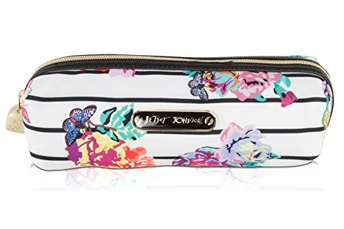 Suitcase for outdoor adventures-Betsey Johnson Nylon Pencil Pen School Supplies Stationary Case Pouch Bag Holder - Floral