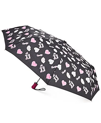 Suitcase with durable shell-Betsey Johnson Xox Women'S Rock And Troll Color Changing Umbrella, Black