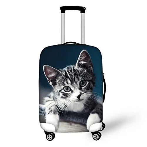 Suitcase with modern patterns-Bigcardesigns Cat Travel Luggage Protective Covers For 26"-30" Suitcase Elastic