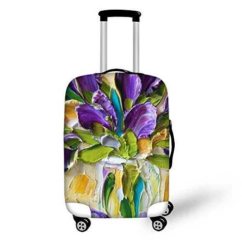 Suitcase with stylish straps-Bigcardesigns Dust-Proof Travel Luggage Protective Covers For 22"-25" Suitcase