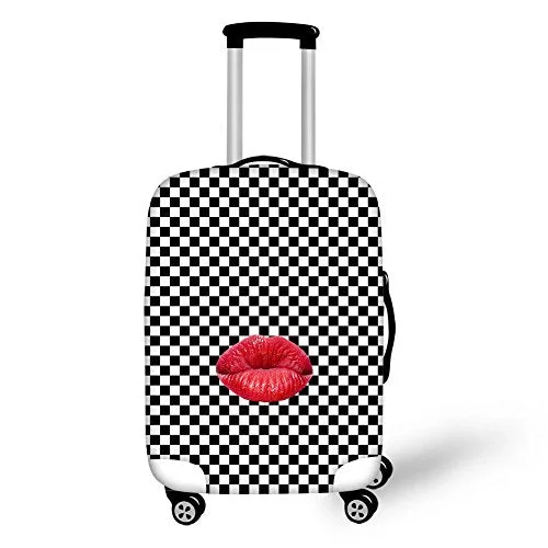 Suitcase with compact size-Bigcardesigns Travel Luggage Protective Covers For 22"-25" Suitcase Elastic