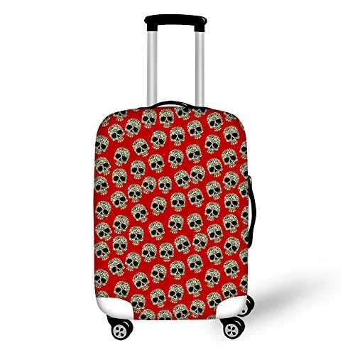 Suitcase with ergonomic handle-Bigcardesigns Travel Luggage Protective Covers For 26"-30" Suitcase Elastic