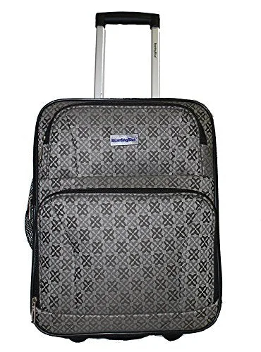 Suitcase with sleek straps-Boardingblue American, Frontier,Spirit Airlines Rolling Personal Item Luggage