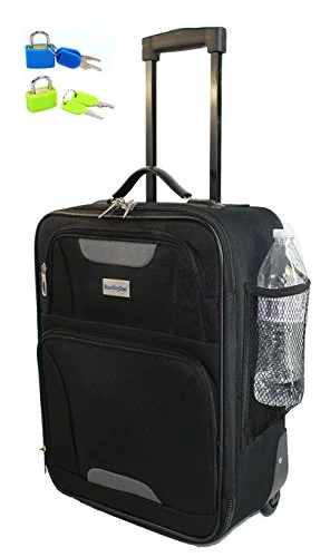 Suitcase for extended travel-Boardingblue Free Carry On 21"X14"X9" For America Airlines Going To Cuba