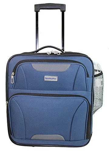 Suitcase for long-term travel-Boardingblue Small Personal Item Under Seat Luggage  16.5 (Navy)