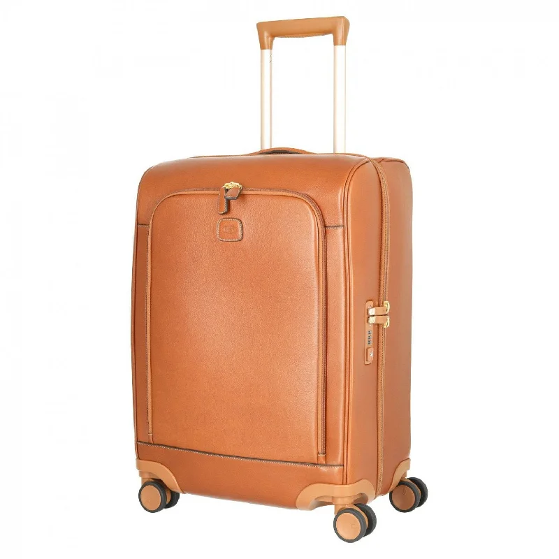 Suitcase for cold weather-Bric's Life Pelle 21" Split Frame Full Grain Tuscan Leather Spinner