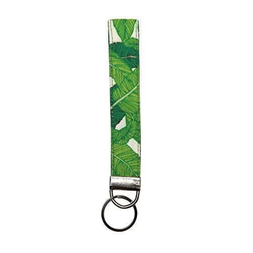 Suitcase for minimalist travelers-C.R. Gibson Canvas Key Ring Strap, Tropical Tango