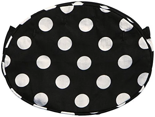 Suitcase for beach vacations-C.R. Gibson Iota Bermuda Handbag Slipcover, Black/White Jumbo Dot, One Size