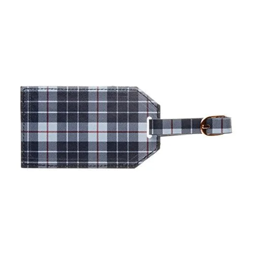 Suitcase with bold patterns-C.R. Gibson Luggage Tag, Plaid