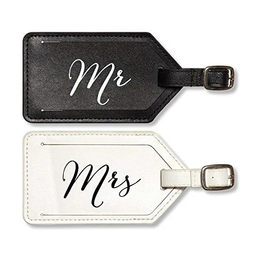 Suitcase with protective lining-C.R. Gibson True Love 2-Piece Luggage Tag Set, Mr. And Mrs.