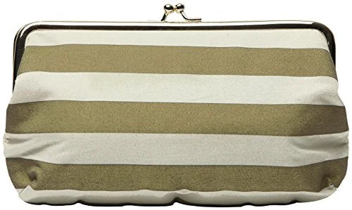 Suitcase for frequent travelers-C.R. Gibson Wedding Day Travel Emergency Kit Clutch, Gold Stripe, One Size