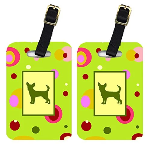 Suitcase with bold prints-Carolines Treasures Ck1086Bt Chihuahua Luggage Tag - Pair 2, 4 X 2.75 In.