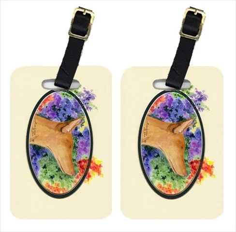 Suitcase for overnight travel-Carolines Treasures Ss8041Bt Pharaoh Hound Luggage Tags44; Pack - 2