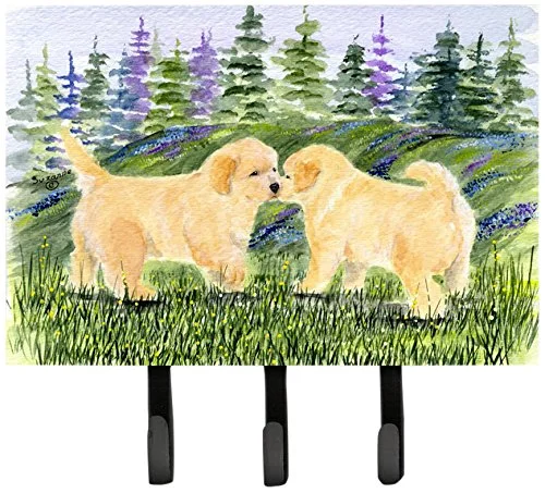 Suitcase for daily commutes-Caroline'S Treasures Ss8102Th68 Golden Retriever Leash Holder Or Key Hook, Large, Multicolor