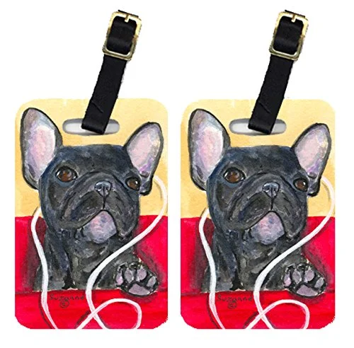 Suitcase for weekend travel-Carolines Treasures Ss8899Bt French Bulldog Luggage Tag - Pair 2, 4 X 2.75 In.