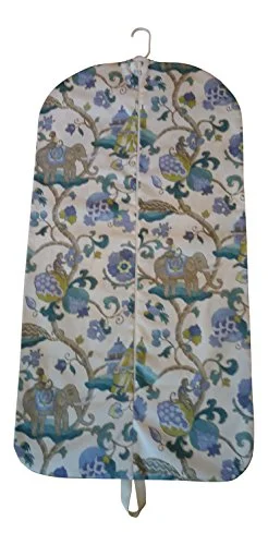 Suitcase for tropical destinations-Carry It Well Women'S Turquoise Monkey And Elephant Hanging Garment Bag