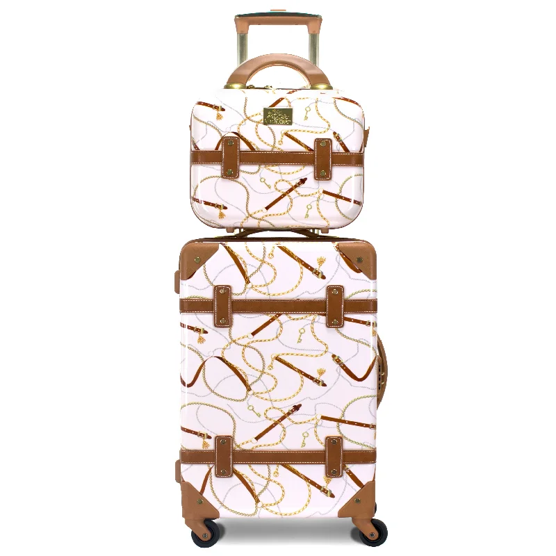 Suitcase with trendy logos-Chariot Regal 2-Piece Hardside Carry-On Spinner Luggage Set