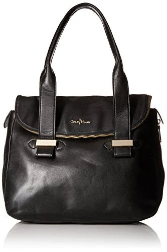 Suitcase for long-term travel-Cole Haan Lola Satchel Satchel Black