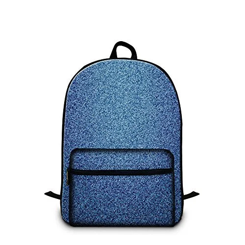 Suitcase with compact size-Crazytravel Jeans Large School Book Bag Back Pack For Teens Boys Girls