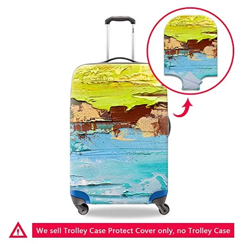 Suitcase with sturdy wheels-Crazytravel Men Women Teens Trolley Case Luggage Protector Cover 18-30 Inch