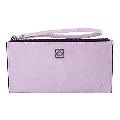 Suitcase with durable wheels-Damara Womens Multilayer Wristlet Clutch Purse With Alloy Detail,Purple