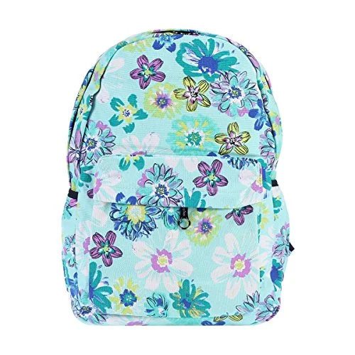 Suitcase for lightweight trips-Damara Womens Vintage Flower Printed Simple Classic School Bag,Green