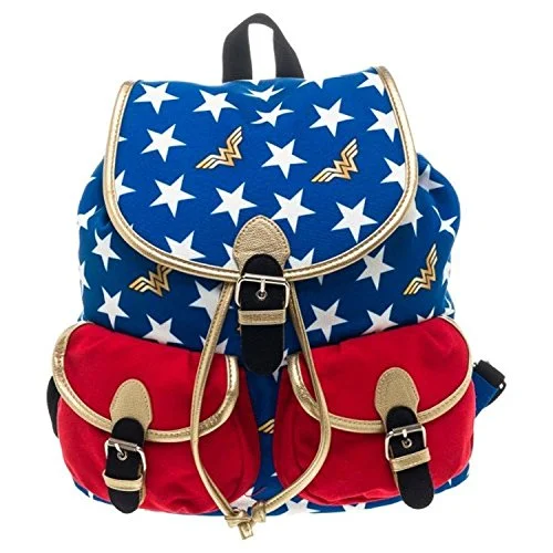 Suitcase with bright designs-Dc Comics Wonder Woman Knapsack