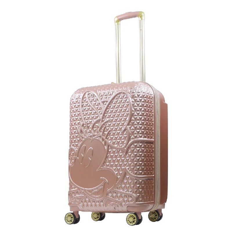 Suitcase for travel organizers-Disney Minnie Mouse FŪL 25" Luggage Spinner Rose Gold