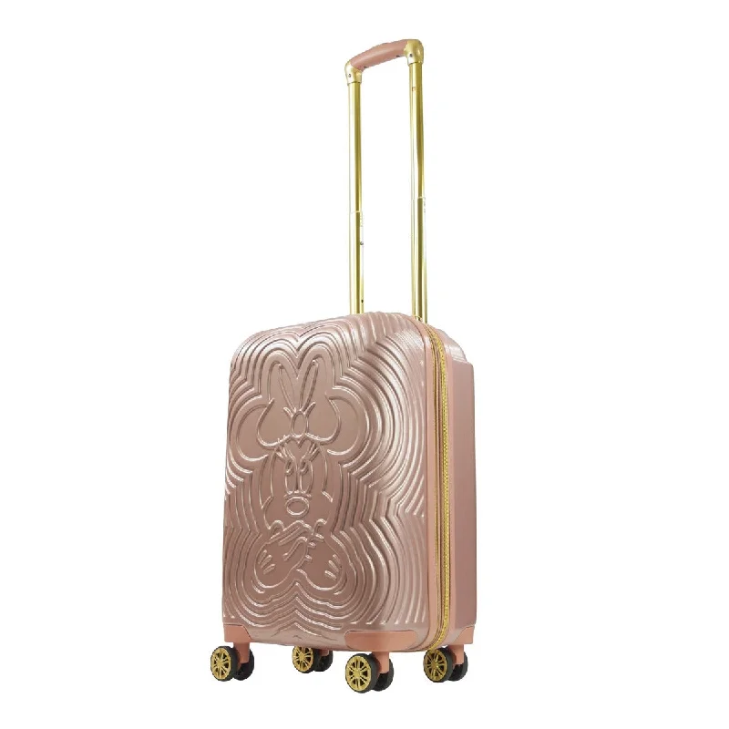 Suitcase for stylish commuting-Disney Playful Minnie 22" Spinner Luggage, Rose Gold