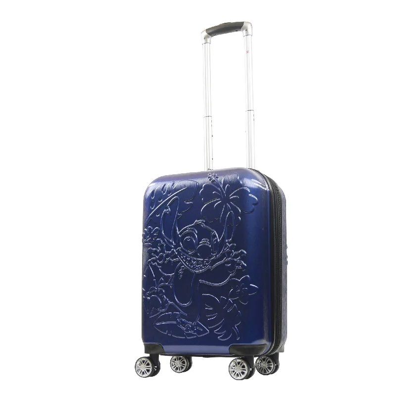 Suitcase with lightweight design-Disney Stitch Surfing 8 Wheel Hardside 22.5" Carry-On Luggage