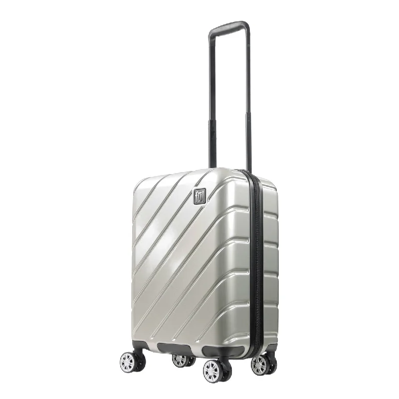 Suitcase for travel gear-Ful Velocity 22" Expandable Hardside Spinner Luggage, Silver