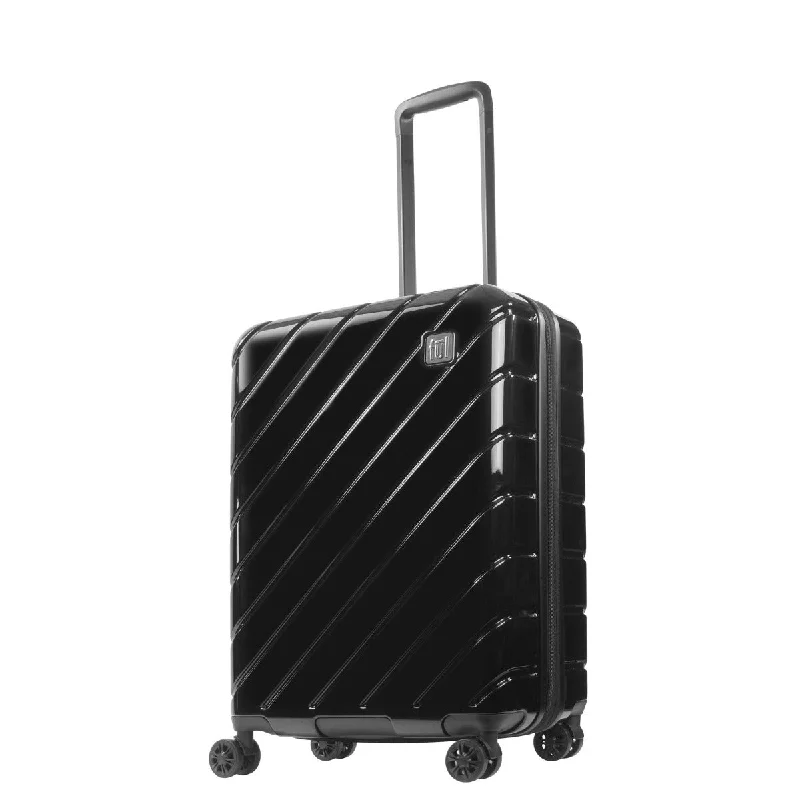 Suitcase for long journeys-Ful Velocity 27" Expandable Hardside Spinner Luggage, Black