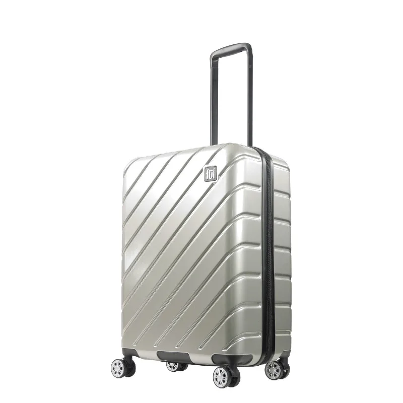 Suitcase for outdoor gear-Ful Velocity 27" Expandable Hardside Spinner Luggage, Silver