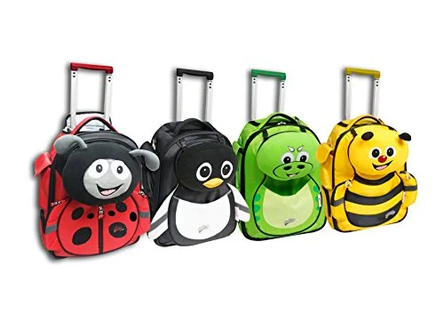 Suitcase for minimalist travelers-<Graceorchid>Cuties And Pals Carry-On Trolley Luggage + Pillow - Penguin