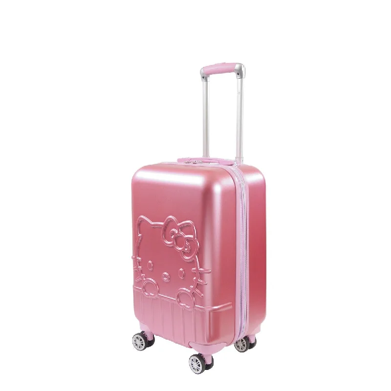 Suitcase with reinforced corners-Hello Kitty Ful 21" Hard-sided Spinner Carry-on Luggage Pink