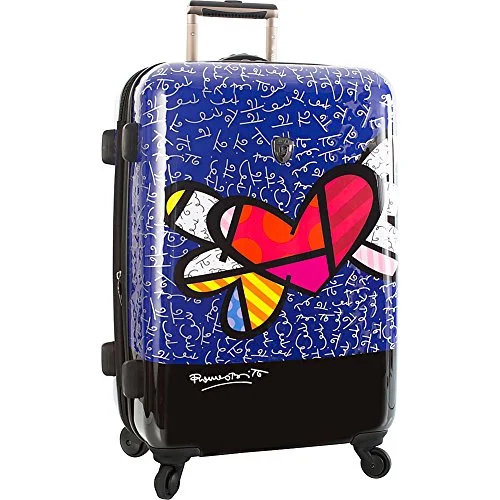 Suitcase with bright colors-Heys 26 Inches, Britto Heart With Wings