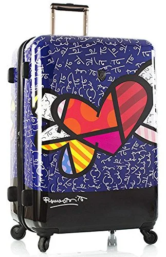 Suitcase with extra strength-Heys 30 Inches, Britto Heart With Wings