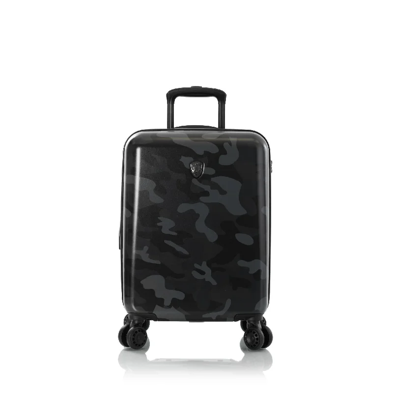 Suitcase with padded interior-Heys Black Camo 21" Carry On Spinner