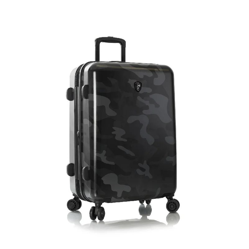 Suitcase for international flights-Heys Black Camo 26" Spinner