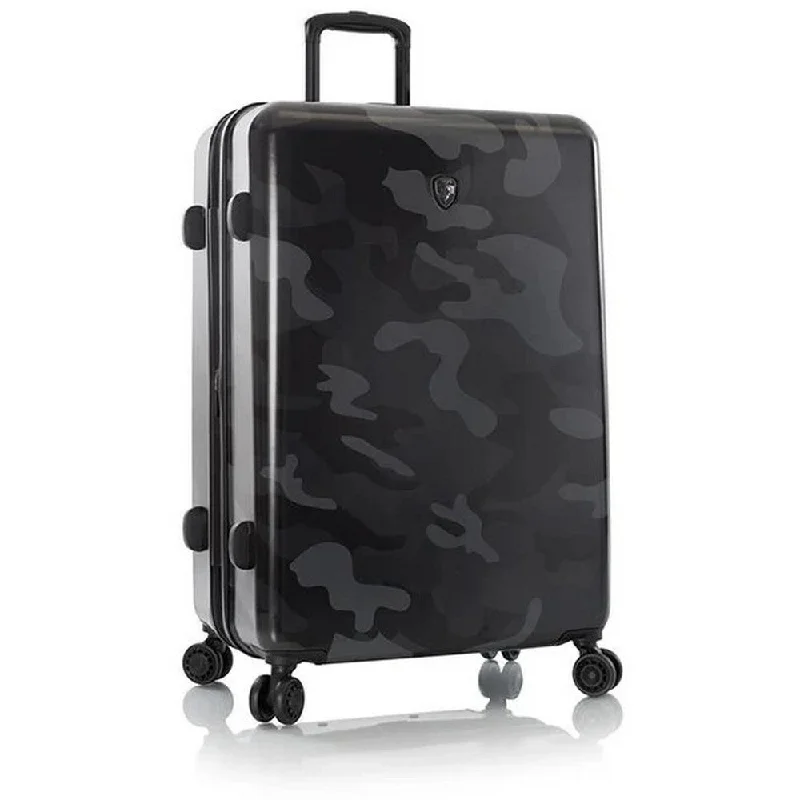 Suitcase for stylish trips-Heys Black Camo 2 Piece (21”/30”) Hardside Spinner Luggage Set