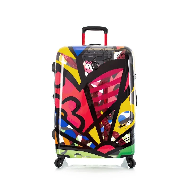 Suitcase for lightweight travel-Heys Britto A New Day 26" Spinner Luggage Transparent